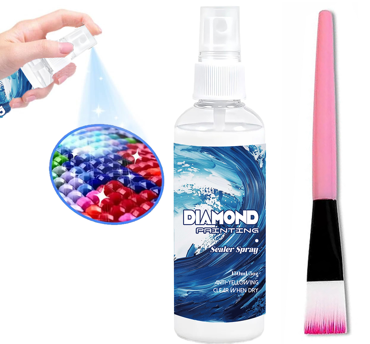 Resin Art Craft - Spray Selante para Pintura Diamante 150ml,