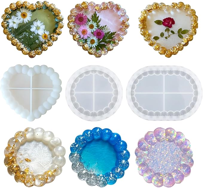 Resin Art Tray - Moldes de Silicone para Bandejas de