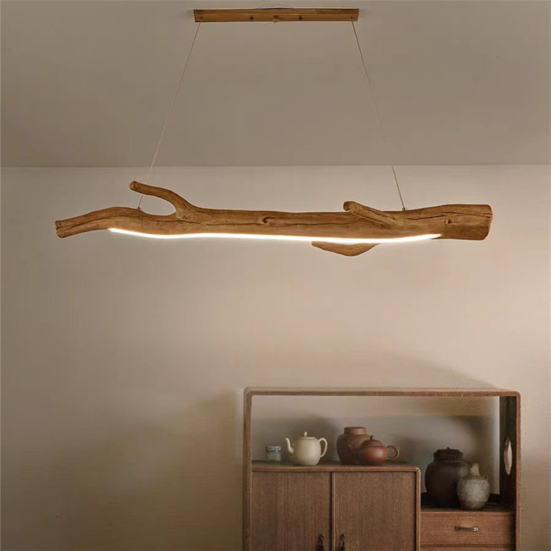 Resin Art Coffee Table - Vintage Tree Branche LED Chandelier, Resina