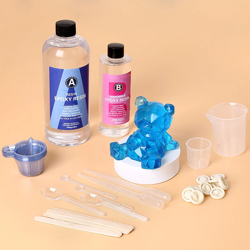 Resin Art Stone - Kit de resina epóxi cristalina, mistura