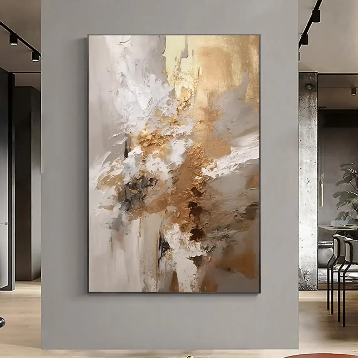 Resin Art On Canvas - Pintura a óleo com textura abstrata