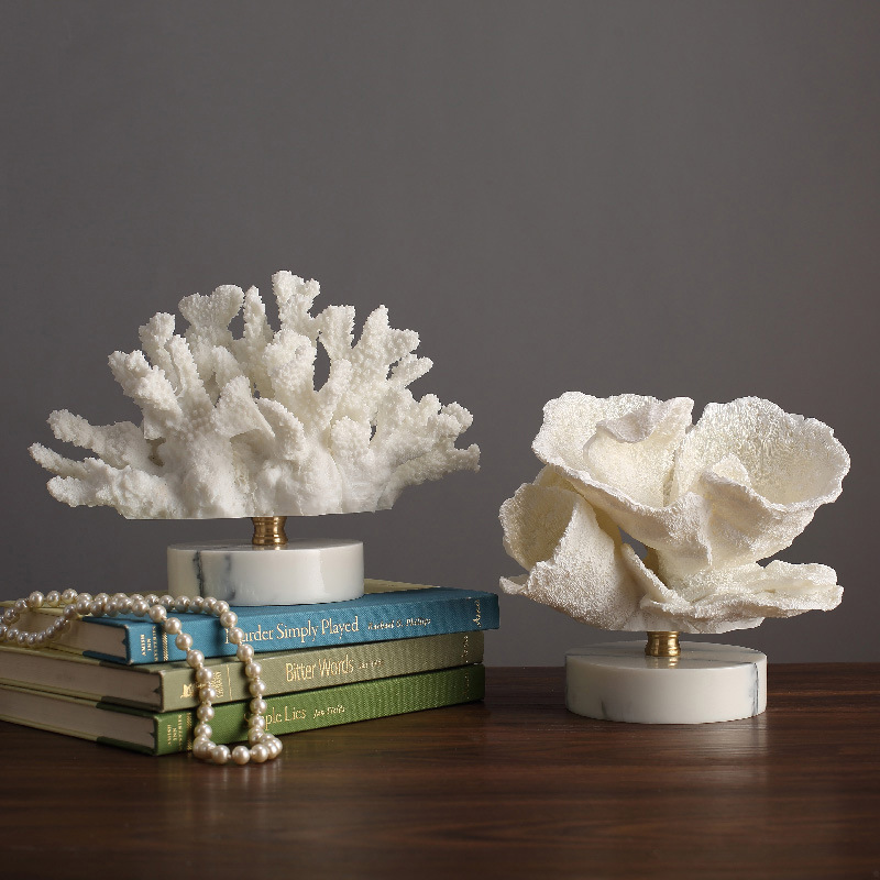 Resin Art Coffee Table - Ornamento de Resina de Coral Simulado