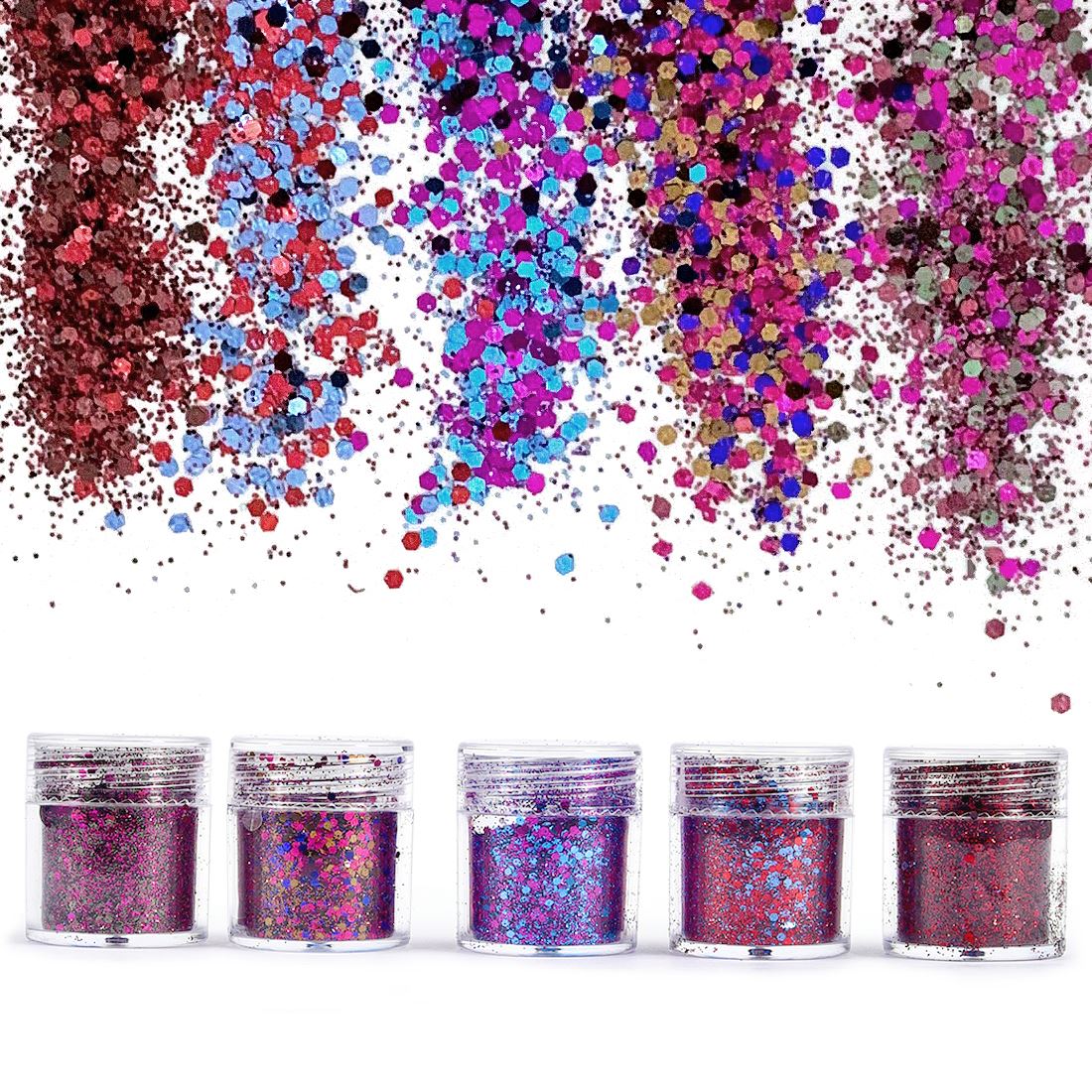 Resin Art And Jewelry - 4/5 garrafas de pó de glitter