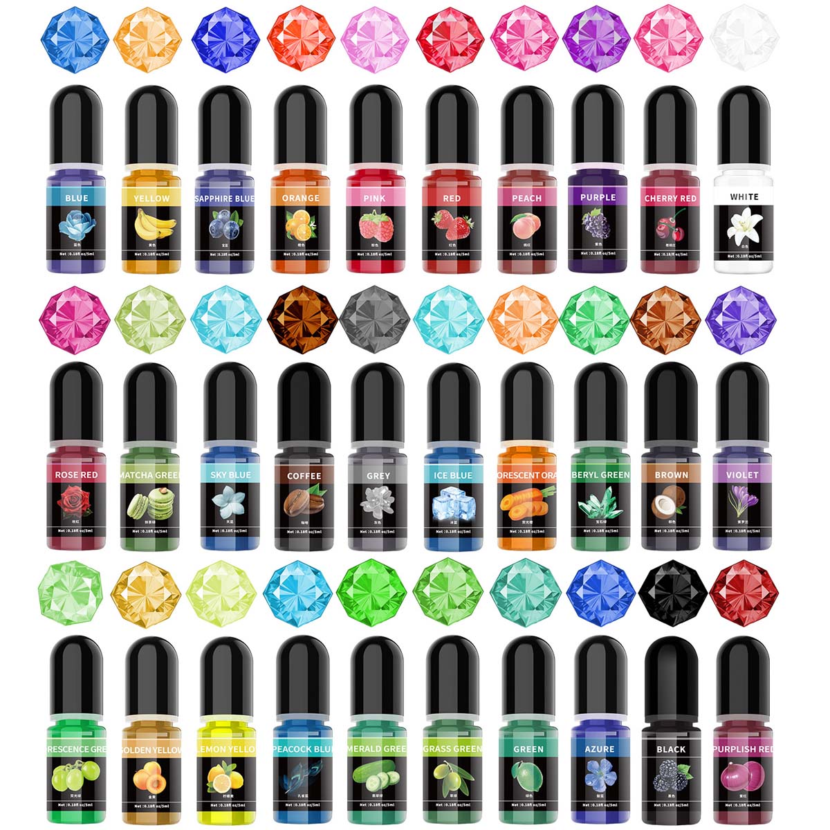 Resin Art And Jewelry - 5ml/garrafa pigmento de resina epóxi líquido