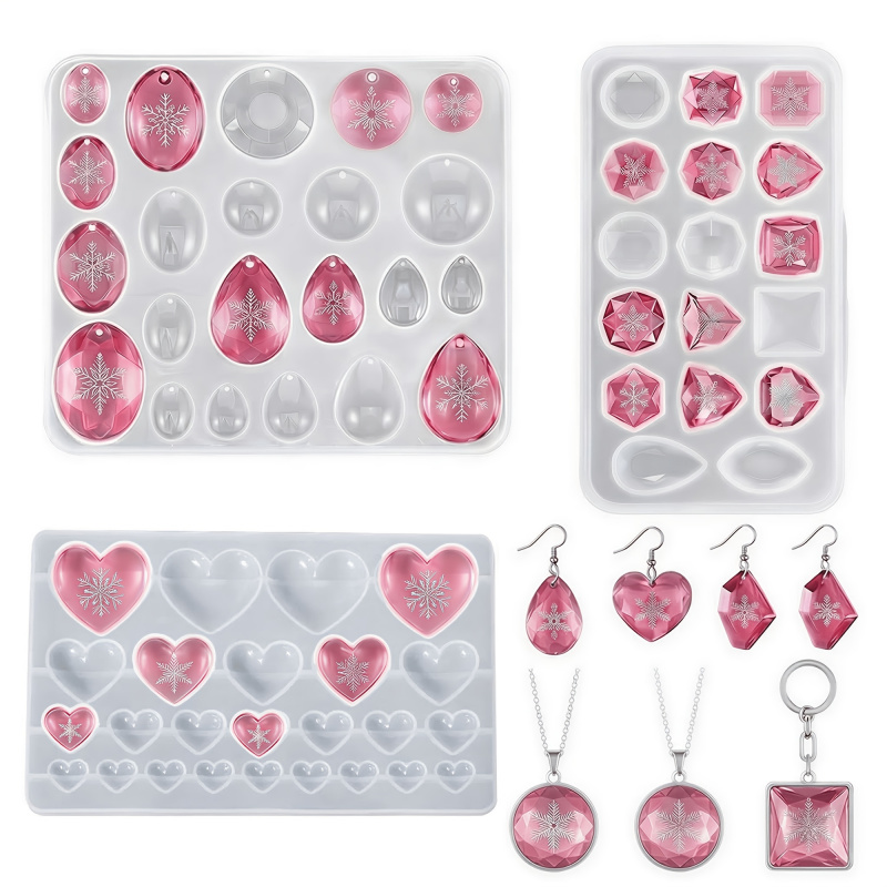 Resin Art Stone - Molde de silicone para joias com