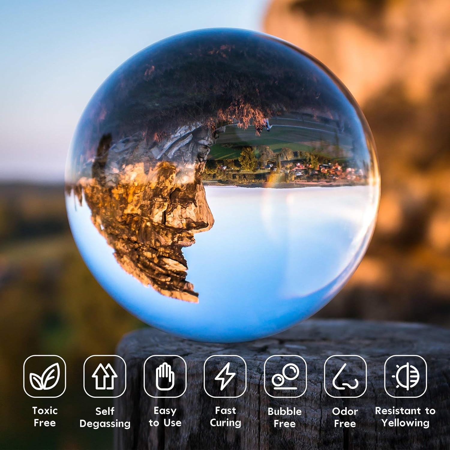 Atualizado Crystal Clear Resin - Resin Art Stone avaliação e preço