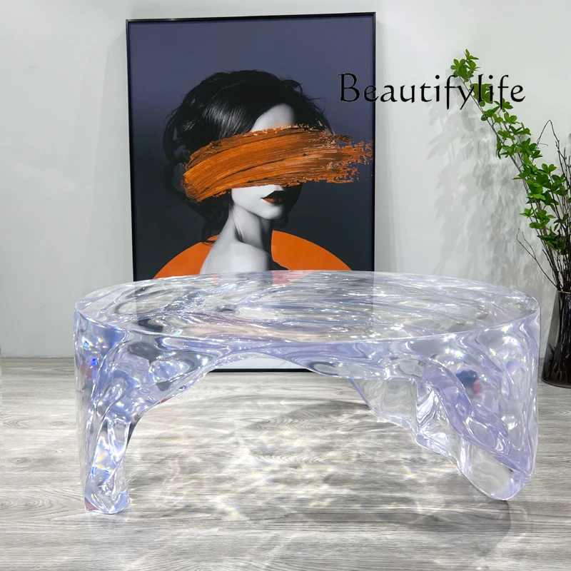 Uma arte minimalista moderna e - Resin Art Coffee Table avaliação e preço