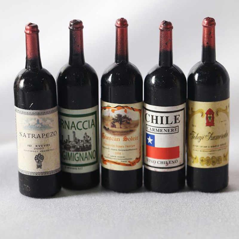 5 peças 1/12 casa de bonecas e - Resin Art Bottle avaliação e preço