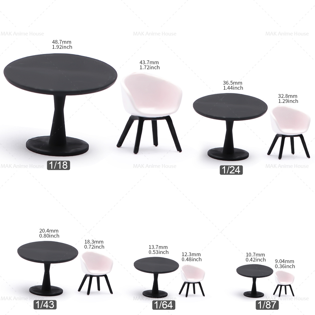 Figuras em miniatura 1/87 1/64 - Resin Art Coffee Table avaliação e preço