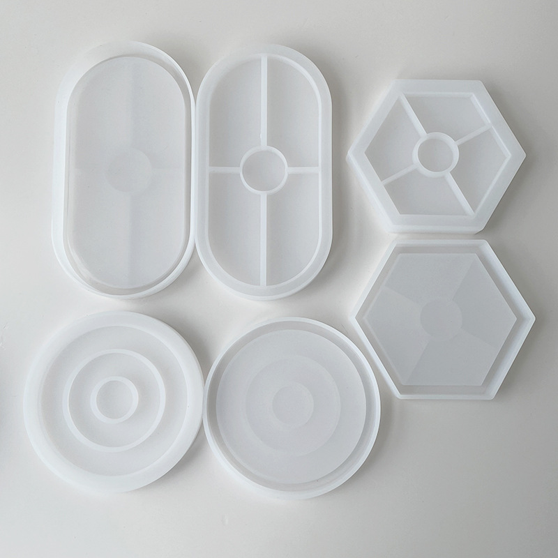 Coaster redondo molde de silic - Resin Art Tray avaliação e preço