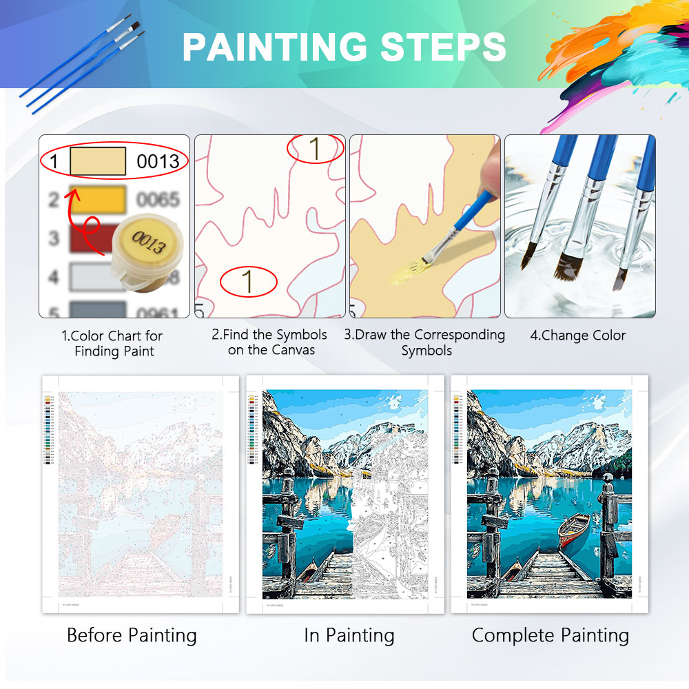 Pintura DIY por Números HUACAN - Resin Art On Canvas avaliação e preço