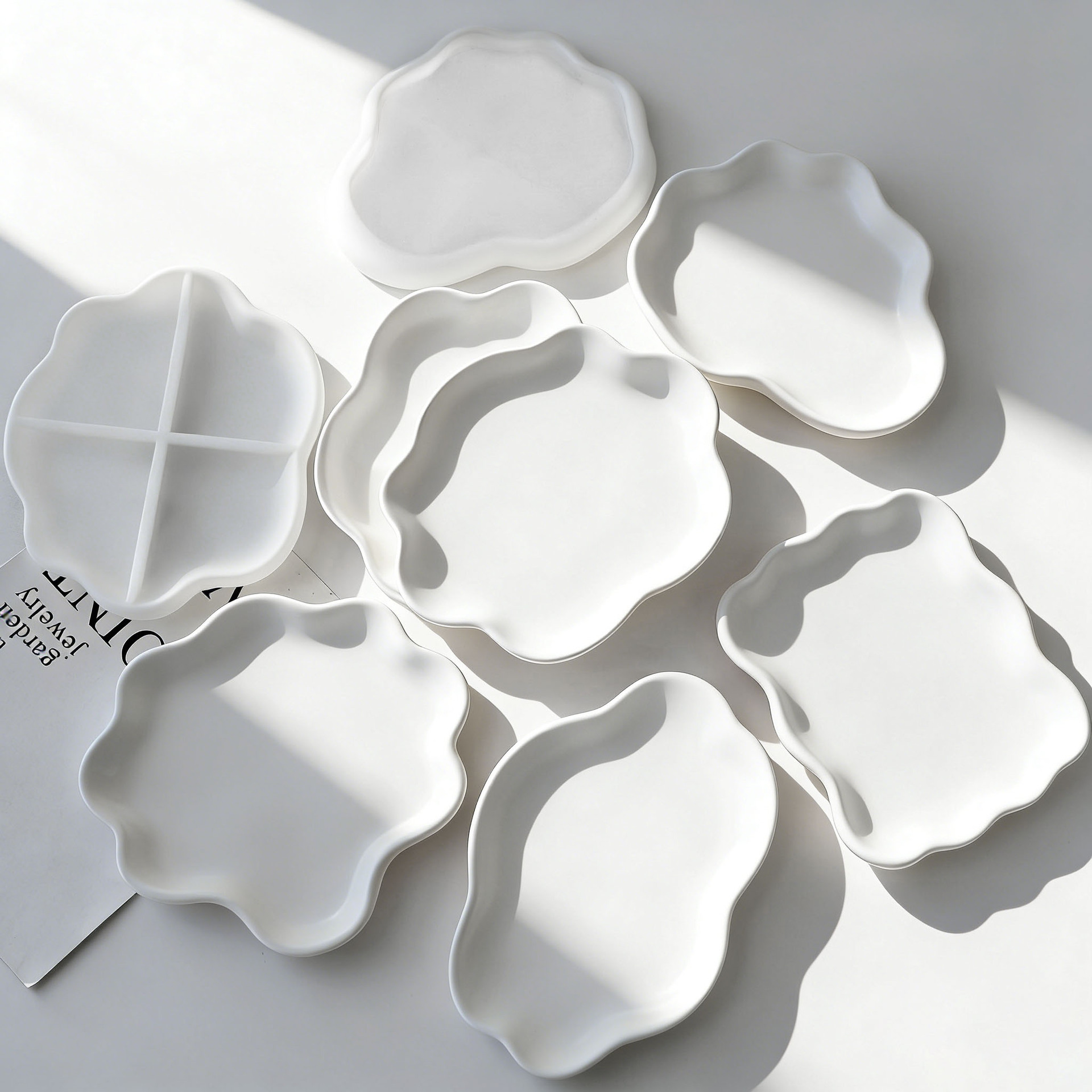 Diy onda geométrica gesso coas - Resin Art Tray avaliação e preço