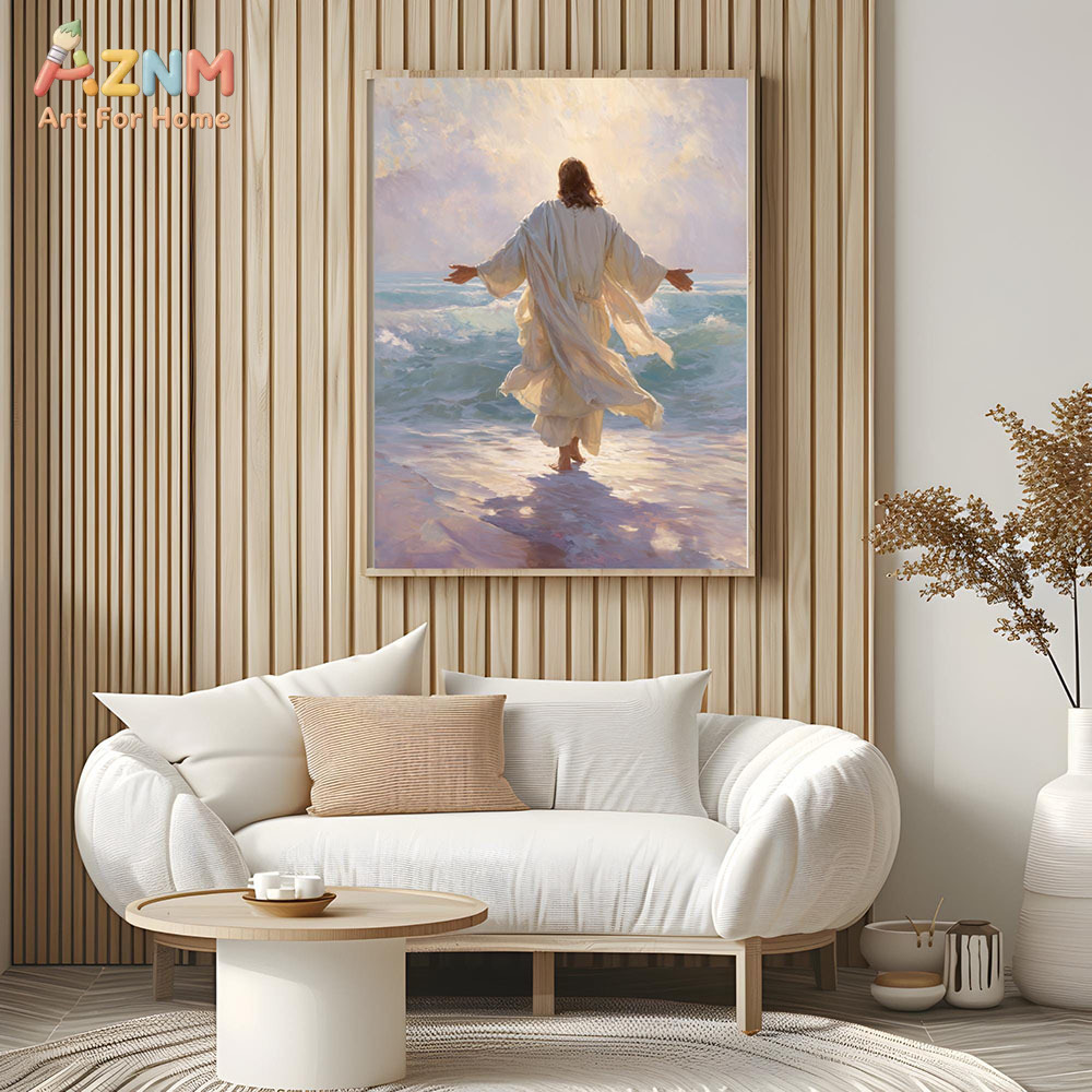 AZNM Impressão em Tela Jesus C - Resin Art On Canvas avaliação e preço