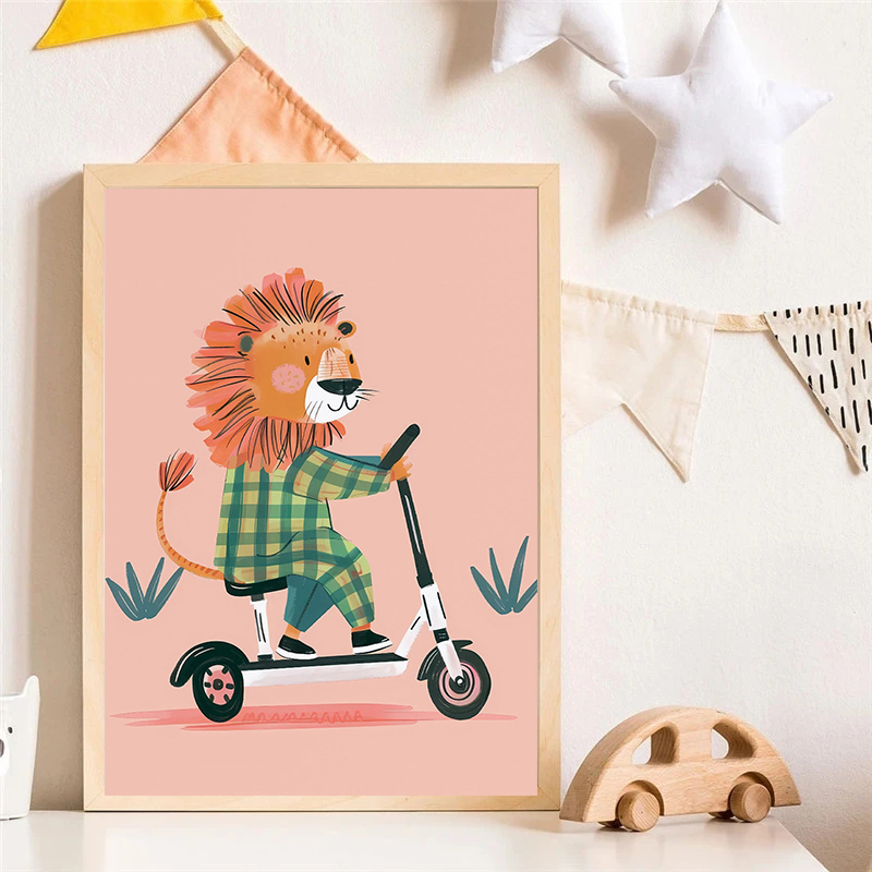Cão avião leão no carro animal - Resin Art On Canvas avaliação e preço