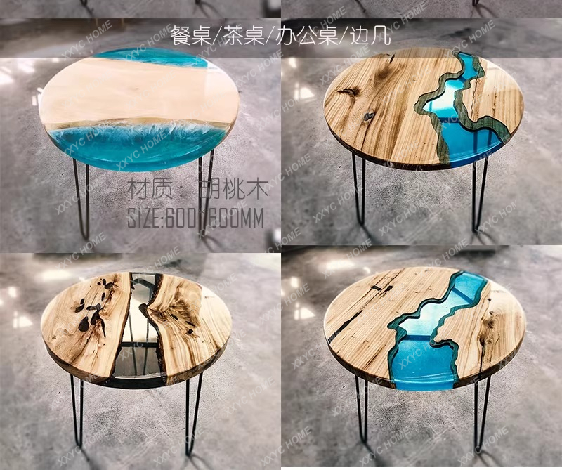 Mesa de jantar criativa em res - Resin Art Coffee Table avaliação e preço