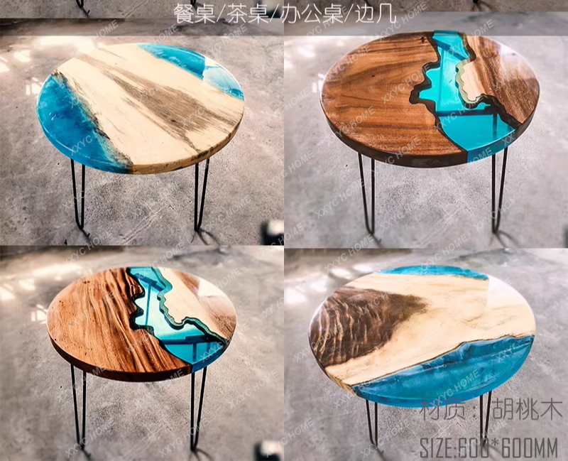 Mesa de jantar criativa em res - Resin Art Coffee Table avaliação e preço