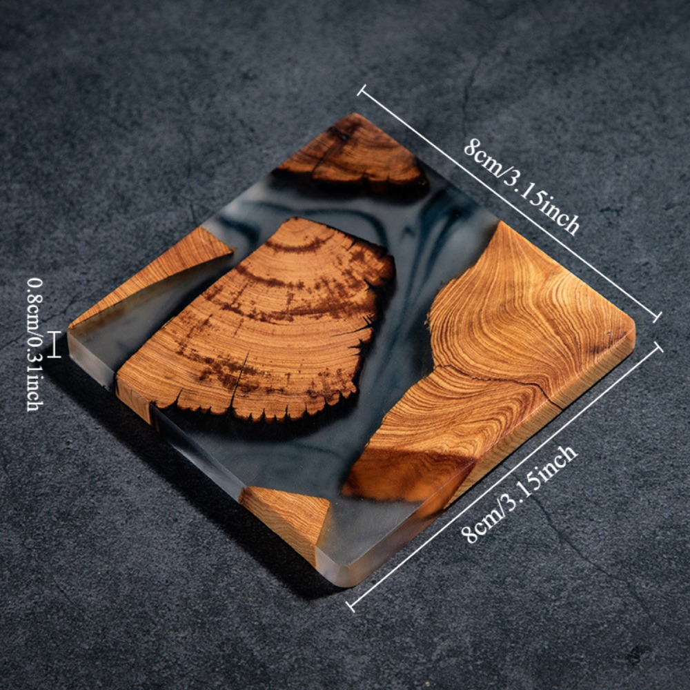 Coasters de resina de madeira  - Resin Art Coffee Table avaliação e preço