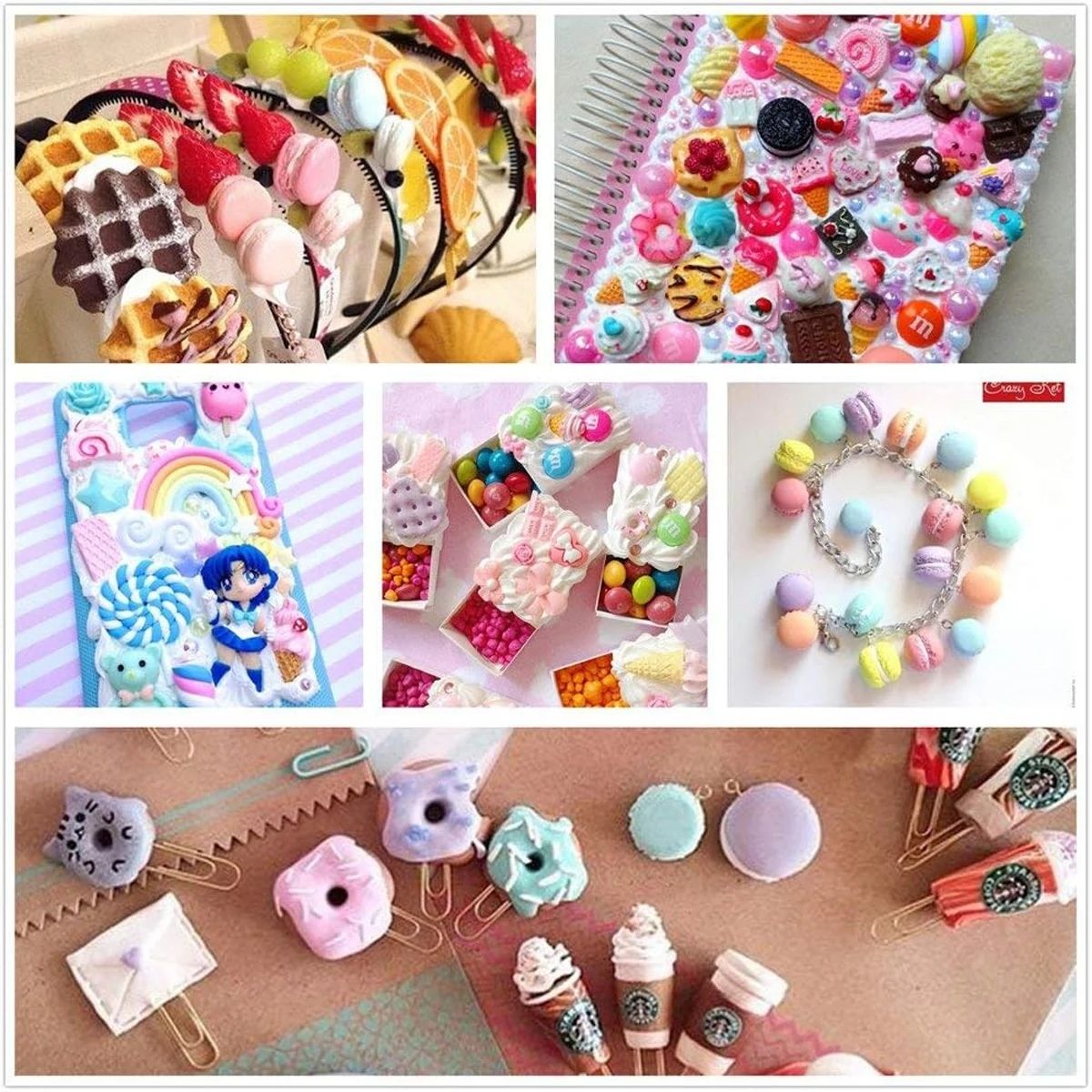 30 pçs aleatório doces slime e - Resin Art Craft avaliação e preço