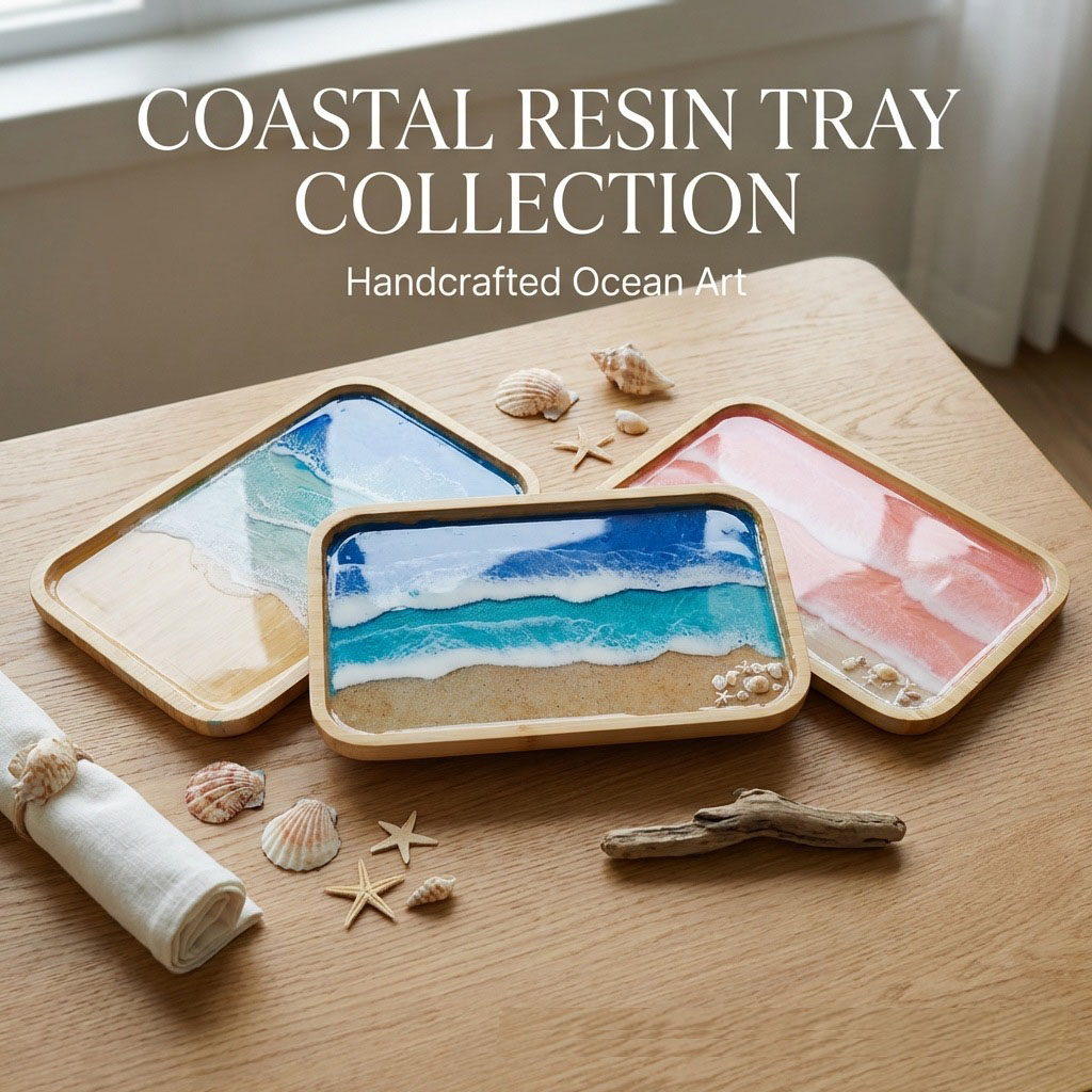 Bandeja Decorativa de Resina E - Resin Art Coffee Table avaliação e preço