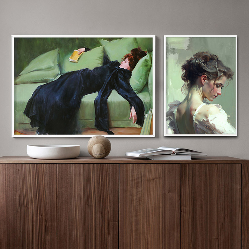 Menina leitura pintura a óleo  - Resin Art On Canvas avaliação e preço