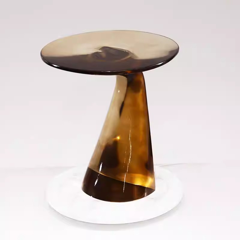 Mesa de Café Redonda de Estilo - Resin Art Coffee Table avaliação e preço