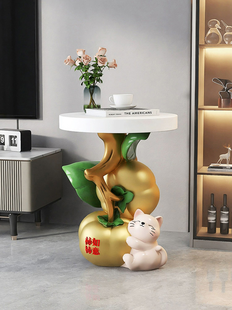 Estátua criativa mesas laterai - Resin Art Coffee Table avaliação e preço