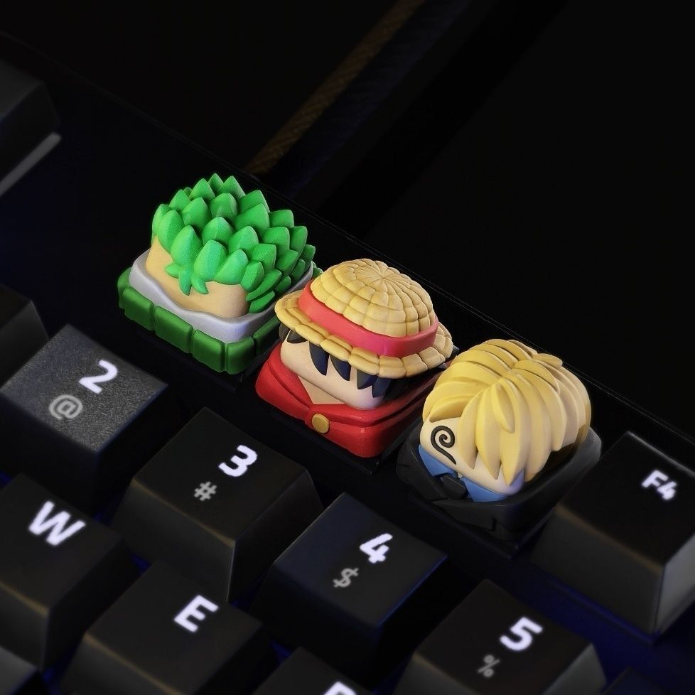 Novos Keycaps Kawaii ONE PIECE - Resin Art Workshop avaliação e preço